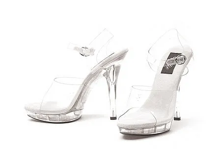 5 inch Heel Clear Sandal