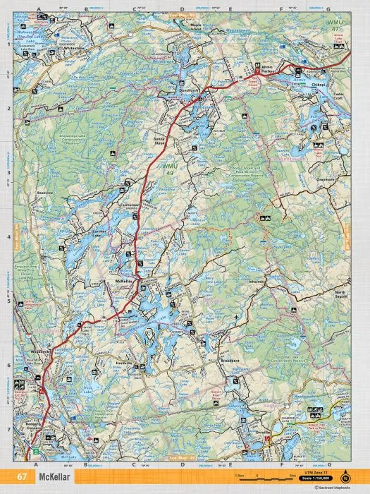 Backroad Mapbooks McKellar CCON-67 Water-Resistant Tear-Resistant Topographic Map