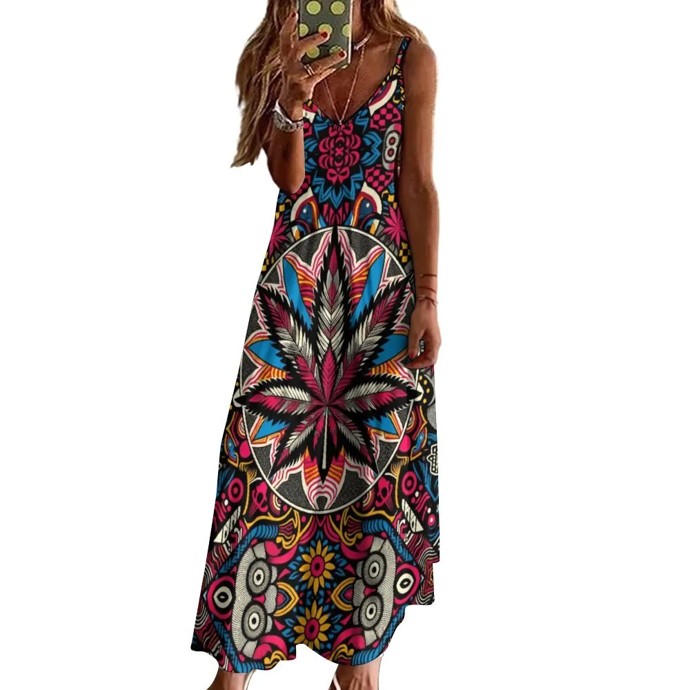 Batik Bliss Long Sleeveless Dress