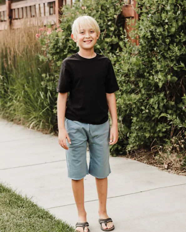 Boys Amazingly Soft Cotton Lightweight Fleece Shorts | Dark Navy