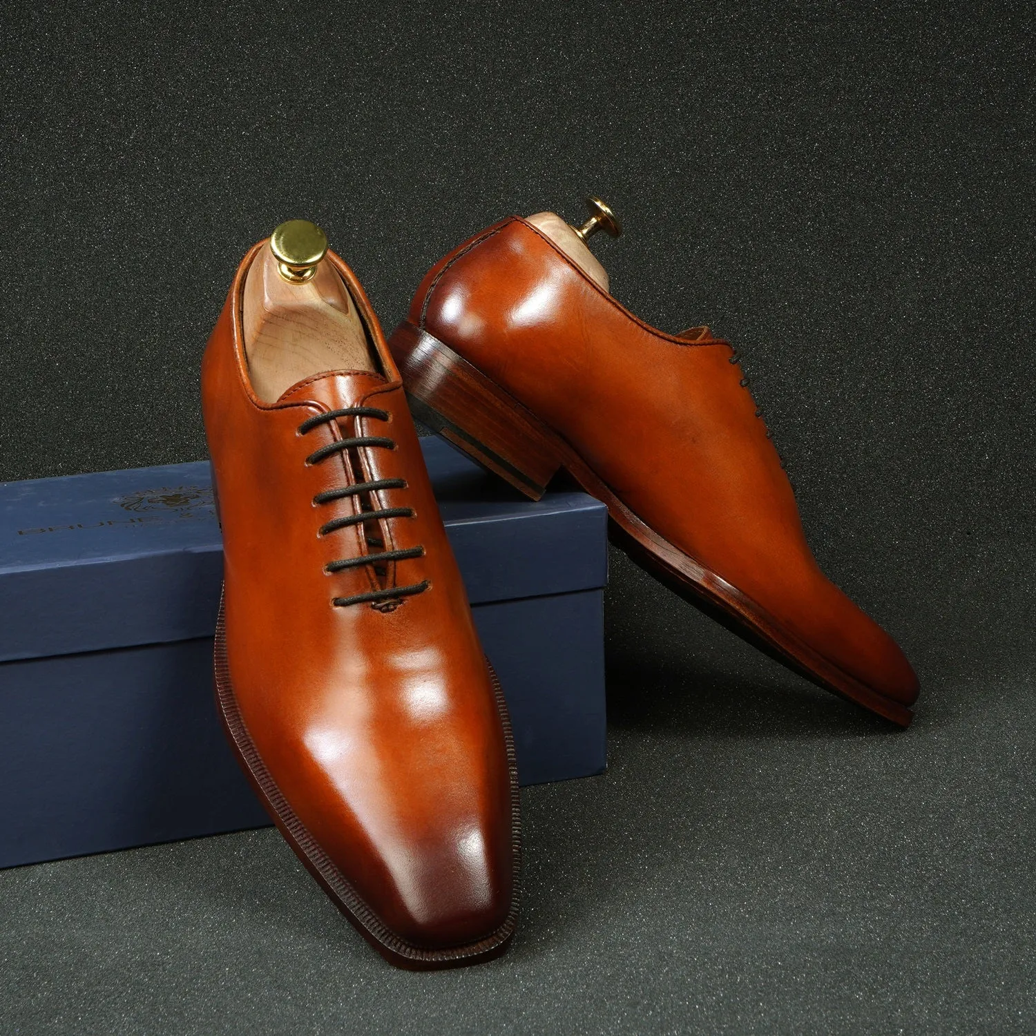 Burnished Tan Oxford Shoes