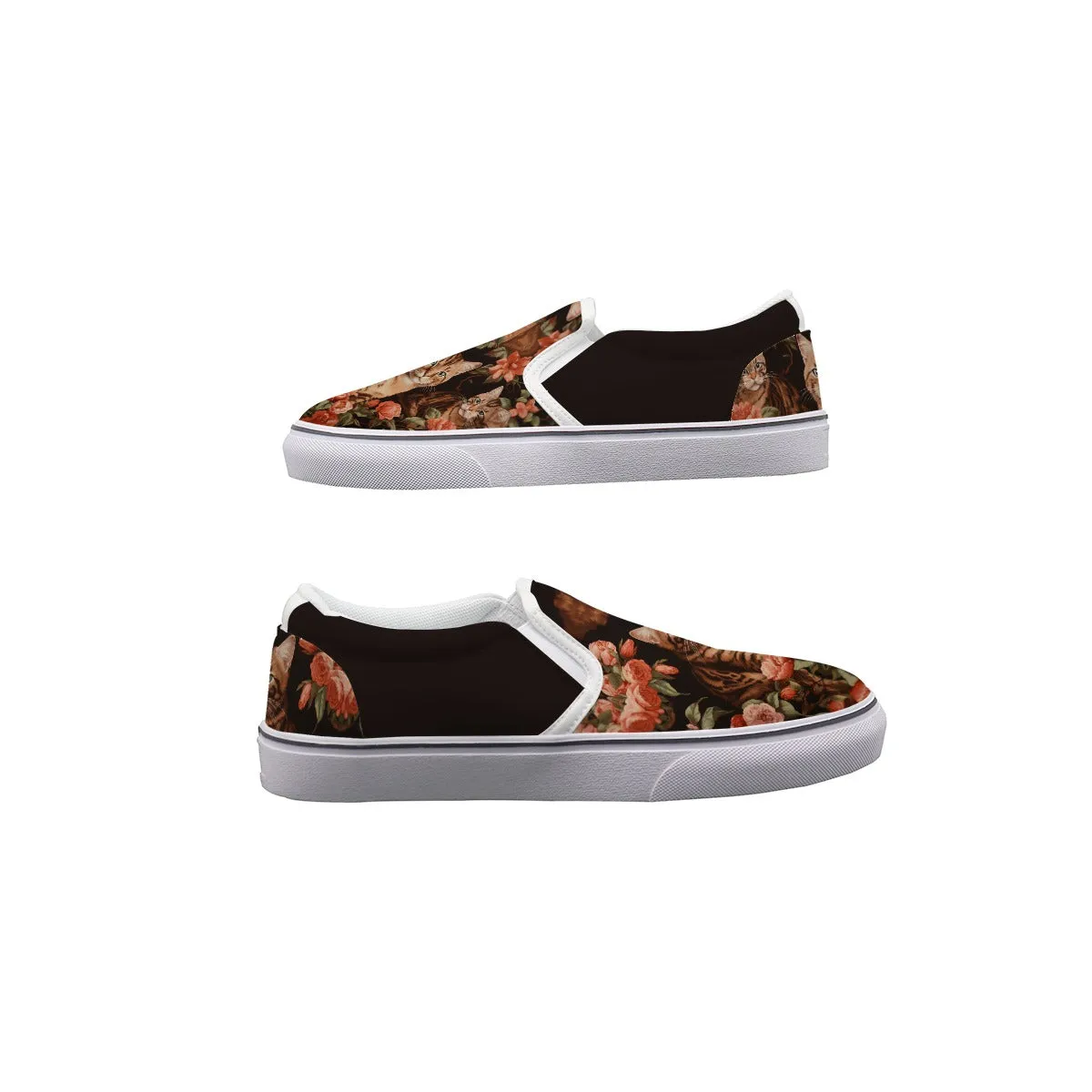 Cat Kaleidoscope Women's Slip On Sneakers