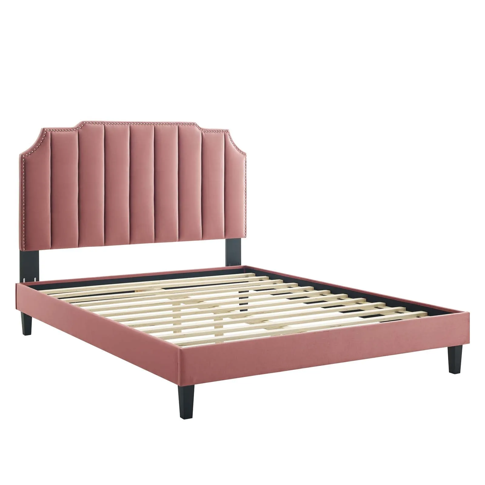 Colette Performance Velvet Platform Bed by Modway