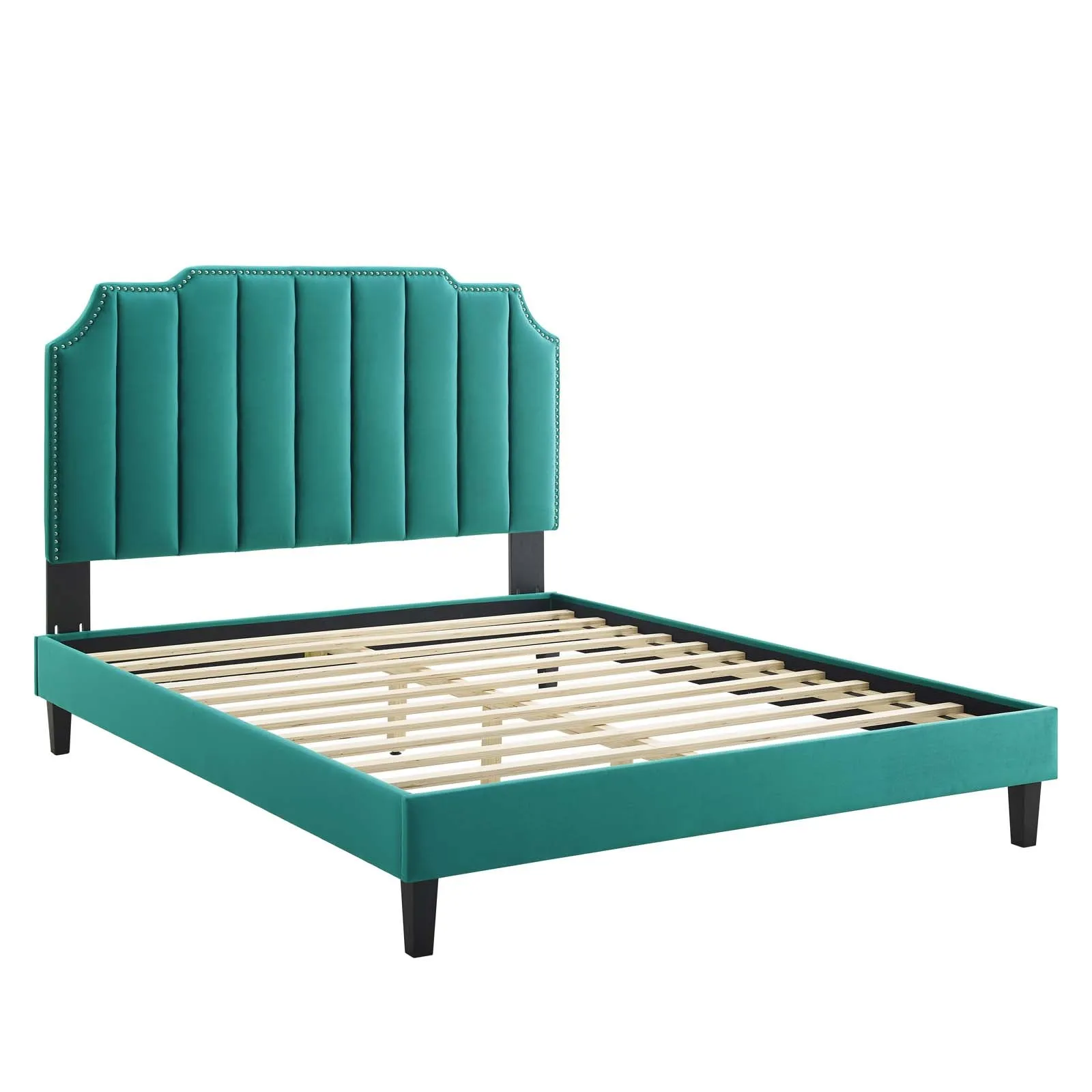 Colette Performance Velvet Platform Bed by Modway