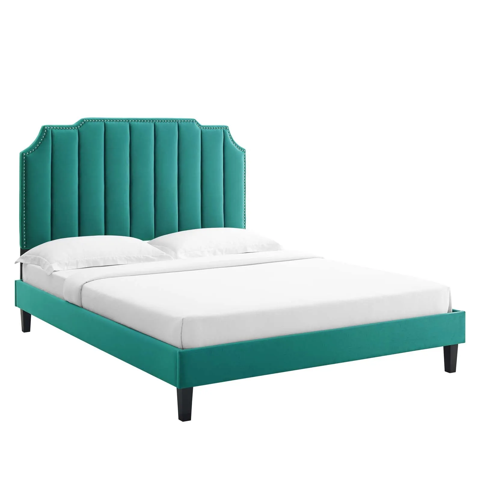 Colette Performance Velvet Platform Bed by Modway