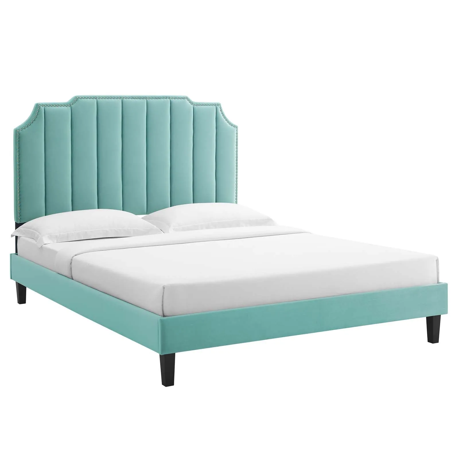 Colette Performance Velvet Platform Bed by Modway