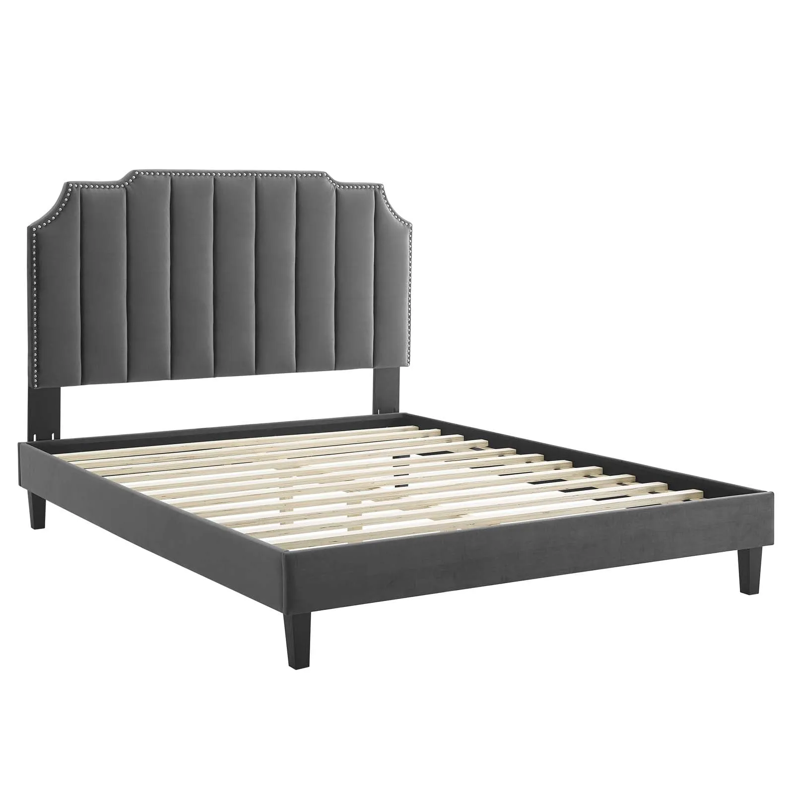 Colette Performance Velvet Platform Bed by Modway