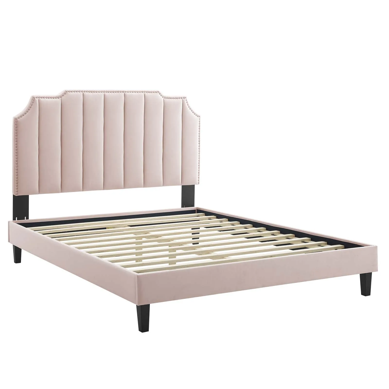 Colette Performance Velvet Platform Bed by Modway