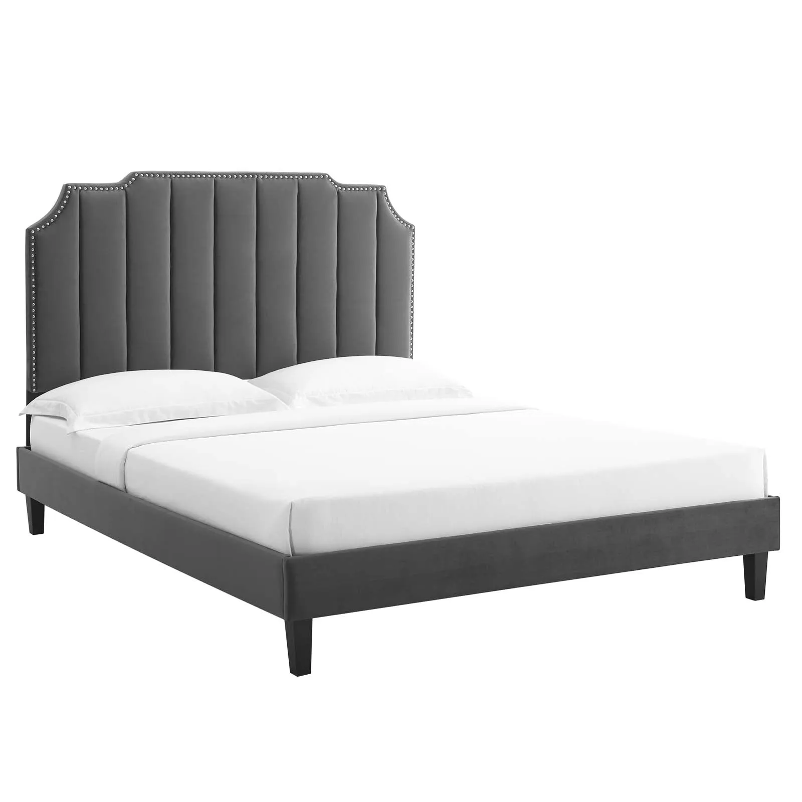 Colette Performance Velvet Platform Bed by Modway