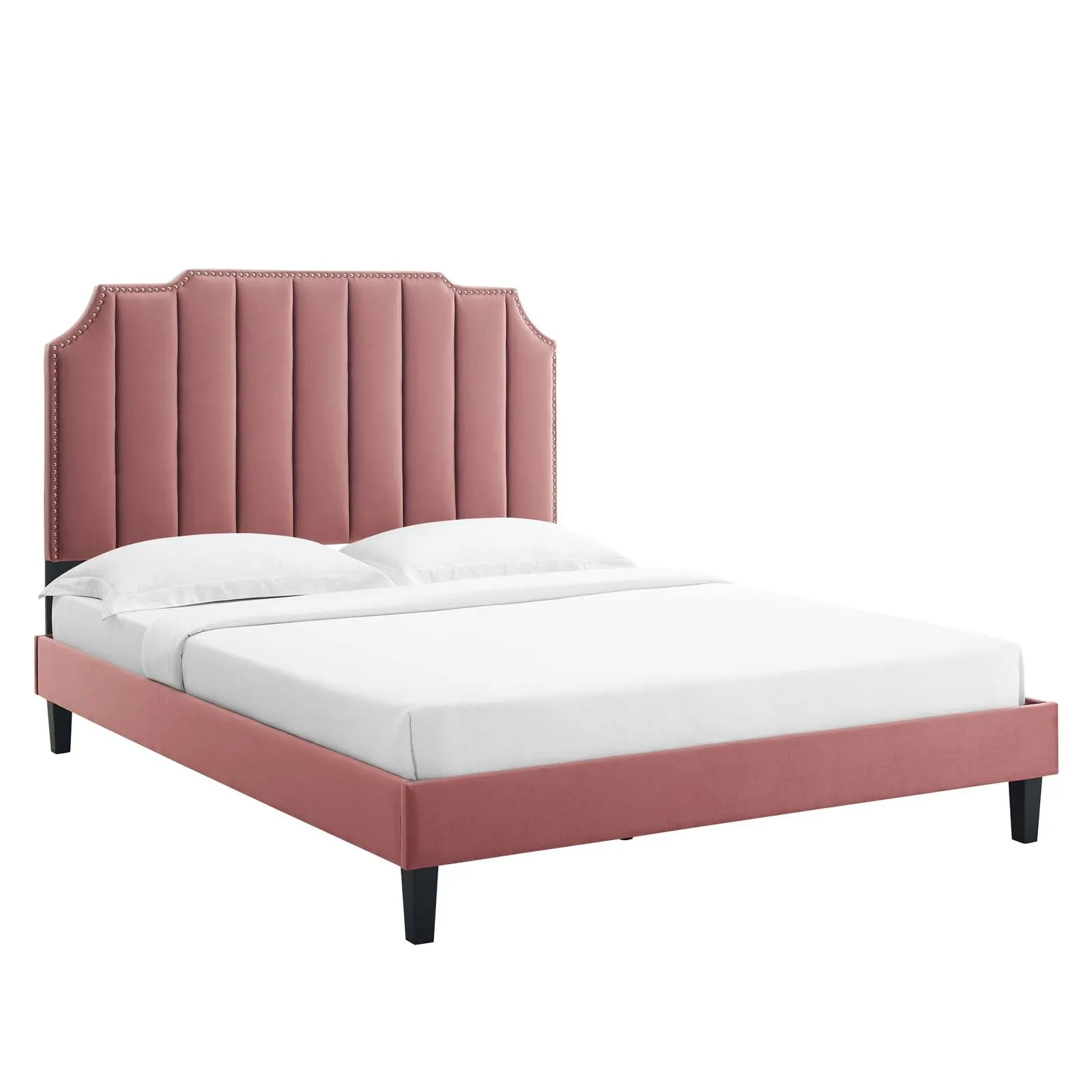 Colette Performance Velvet Platform Bed by Modway