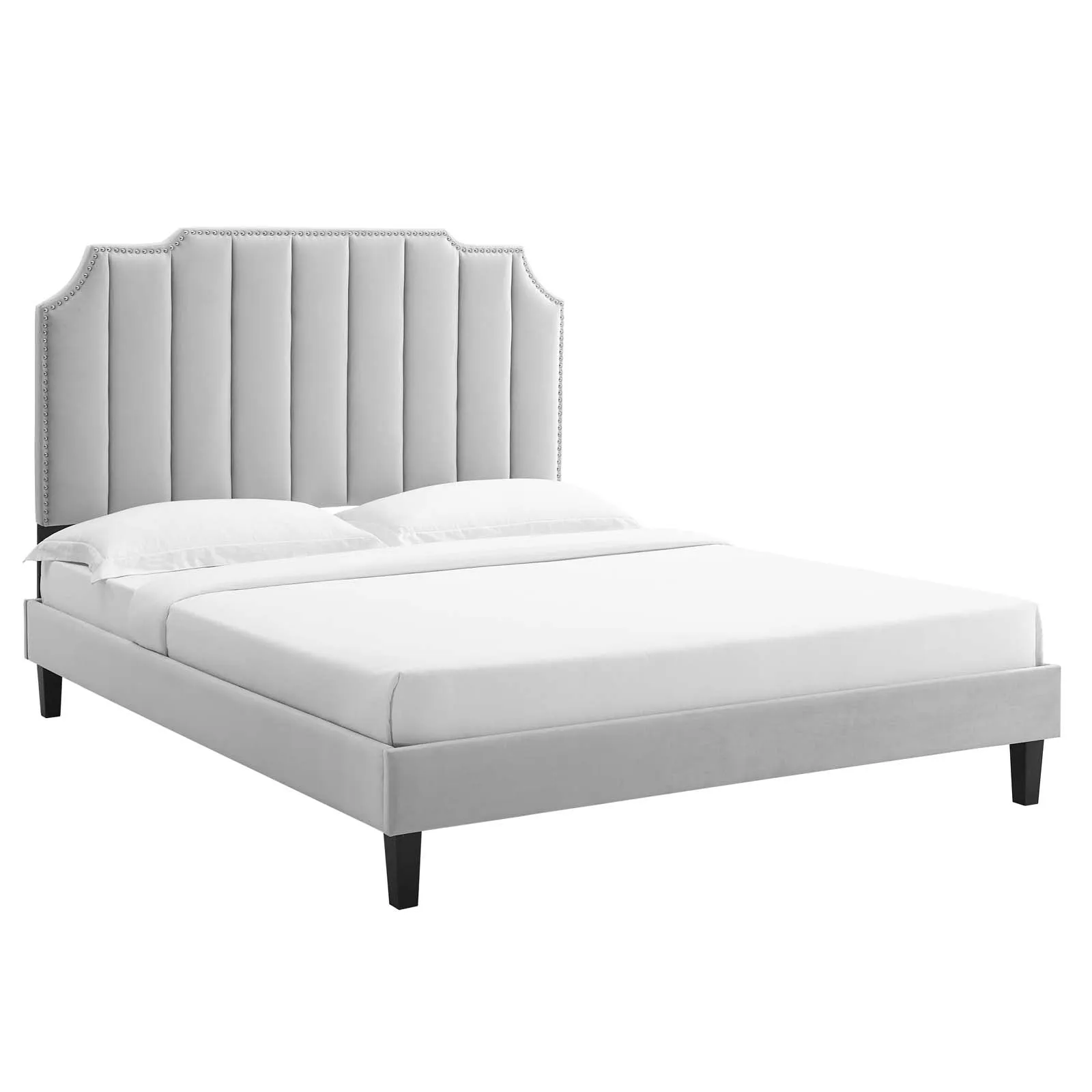 Colette Performance Velvet Platform Bed by Modway