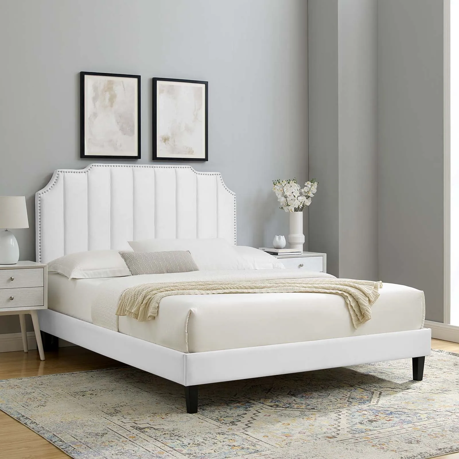 Colette Performance Velvet Platform Bed by Modway