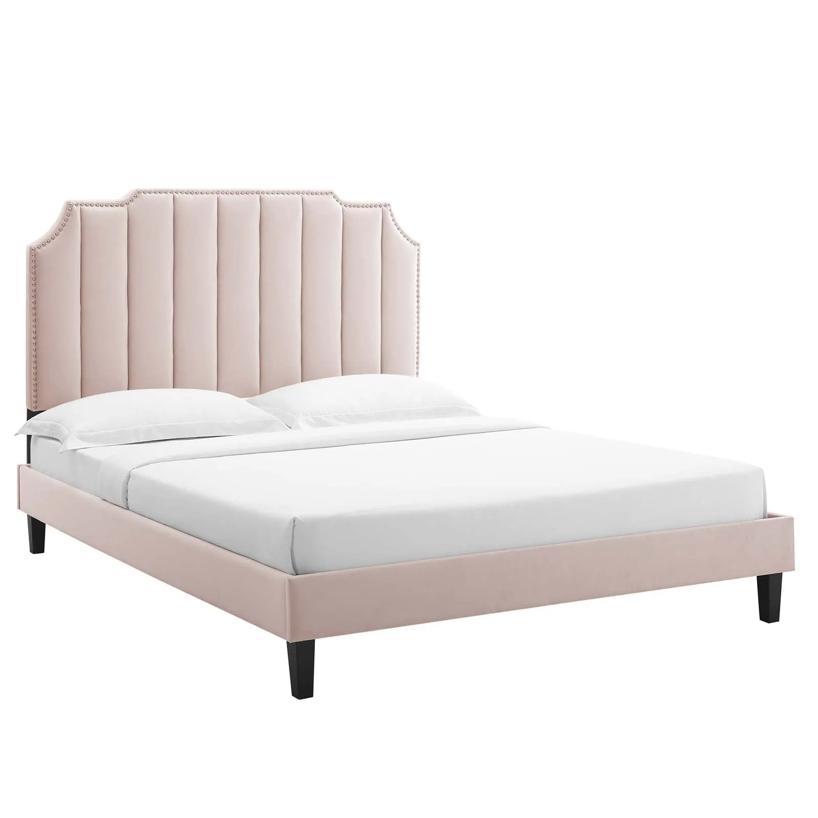 Colette Performance Velvet Platform Bed by Modway