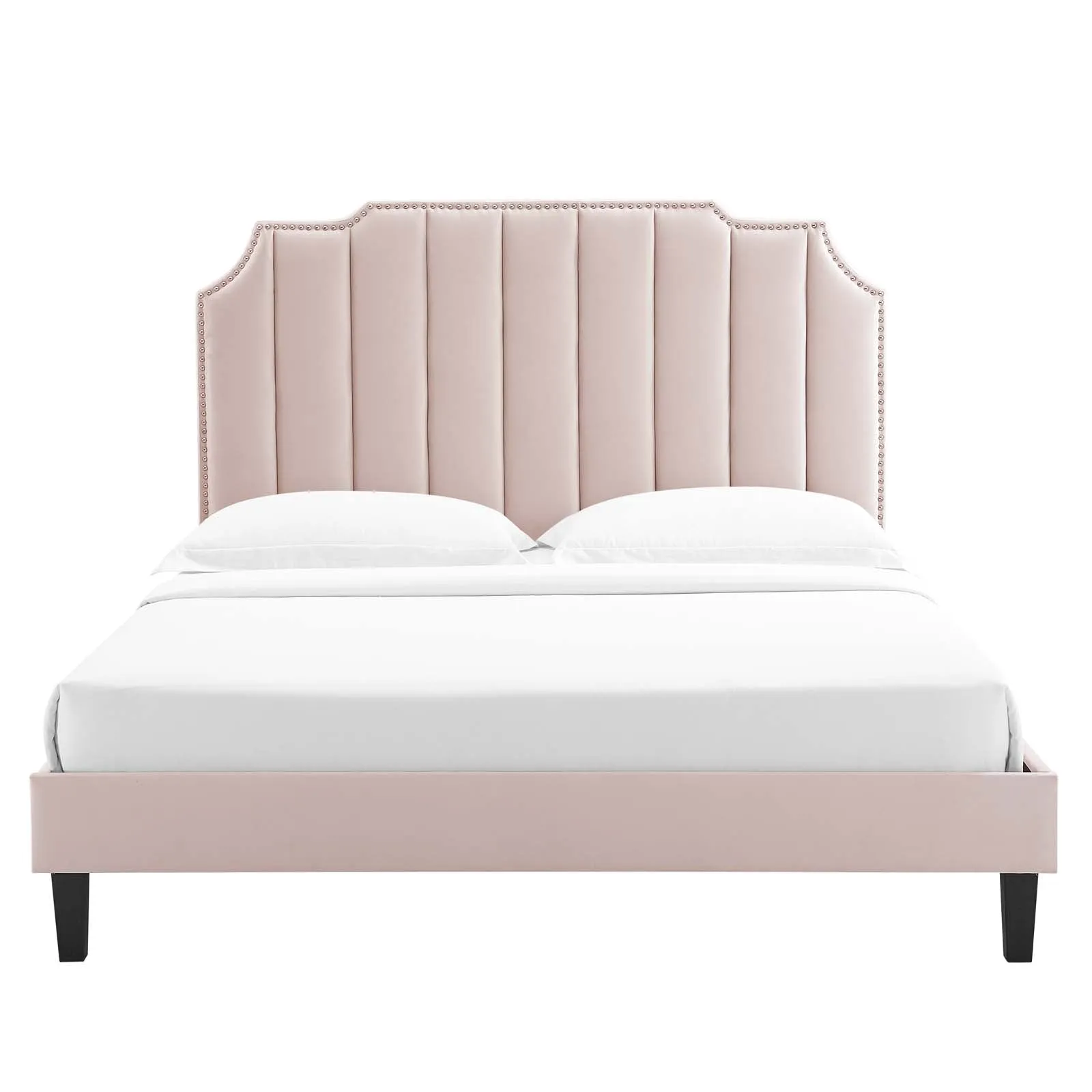 Colette Performance Velvet Platform Bed by Modway