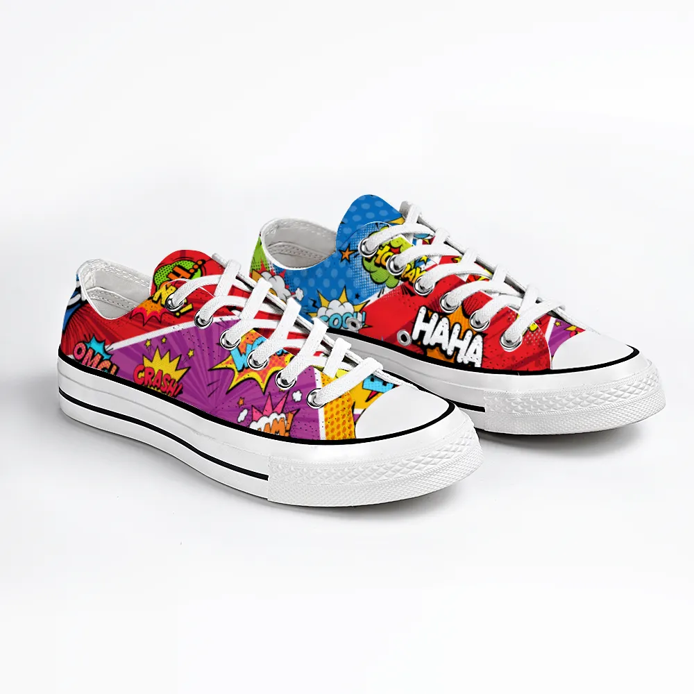 Comic Book Geek Collection - Unisex Low Top Canvas Sneakers