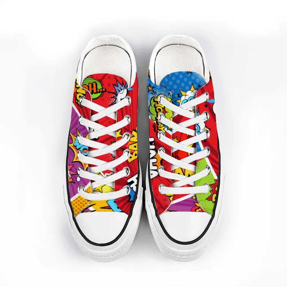 Comic Book Geek Collection - Unisex Low Top Canvas Sneakers