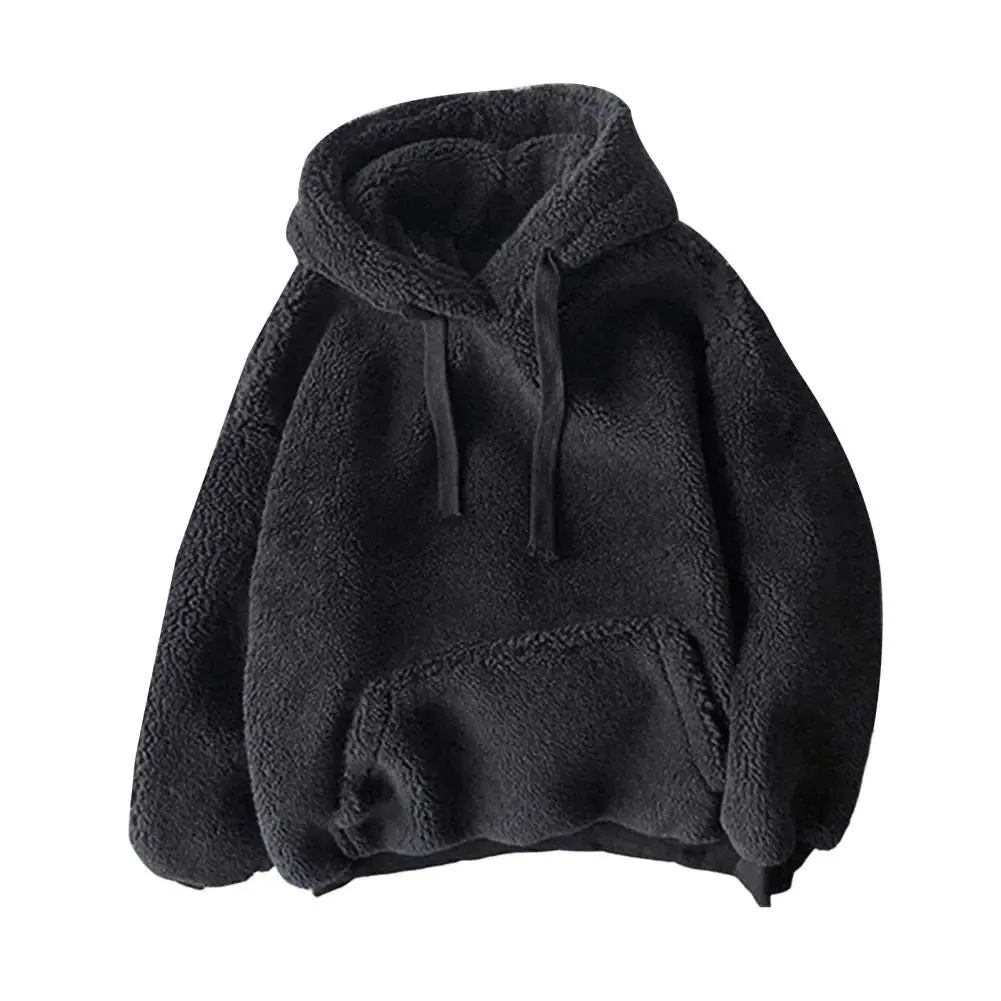 Cozy Women’s Fuzzy Fleece Hoodie | Lambs Wool Sweatshirt with Pockets