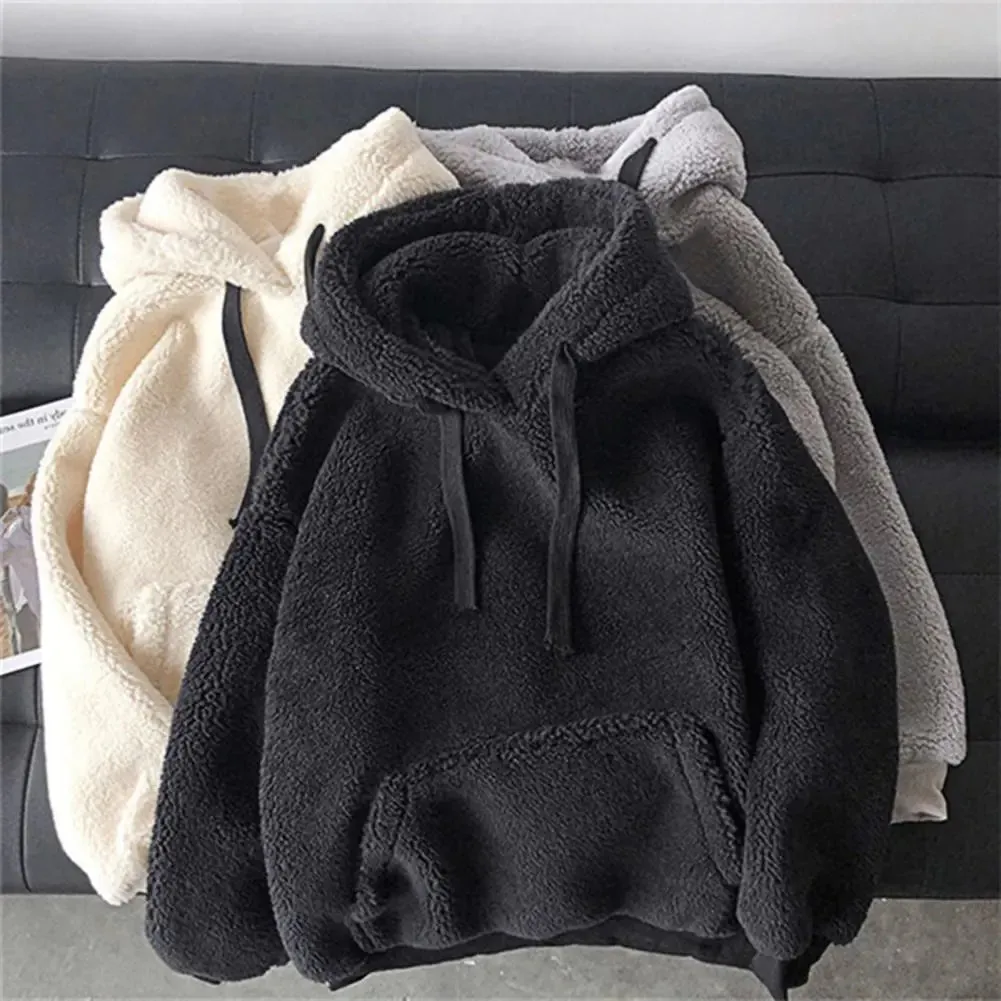 Cozy Women’s Fuzzy Fleece Hoodie | Lambs Wool Sweatshirt with Pockets