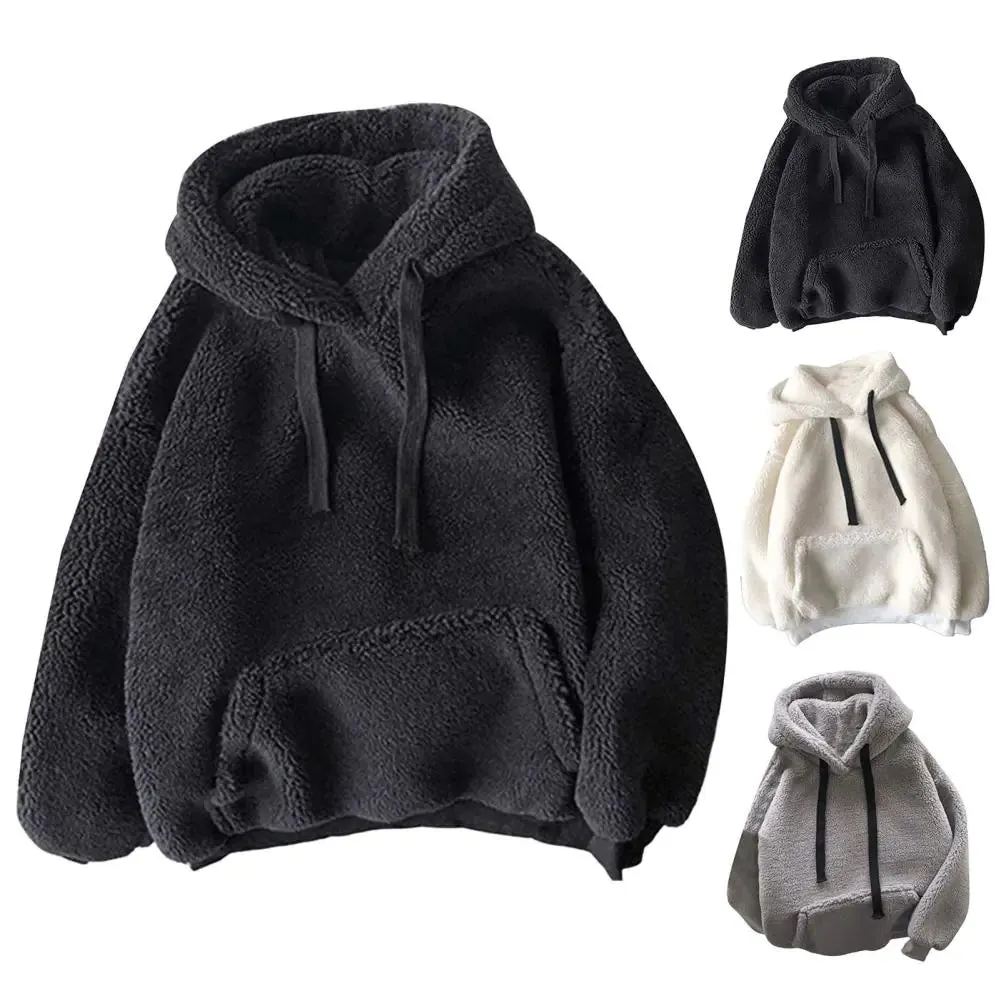 Cozy Women’s Fuzzy Fleece Hoodie | Lambs Wool Sweatshirt with Pockets