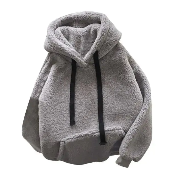 Cozy Women’s Fuzzy Fleece Hoodie | Lambs Wool Sweatshirt with Pockets