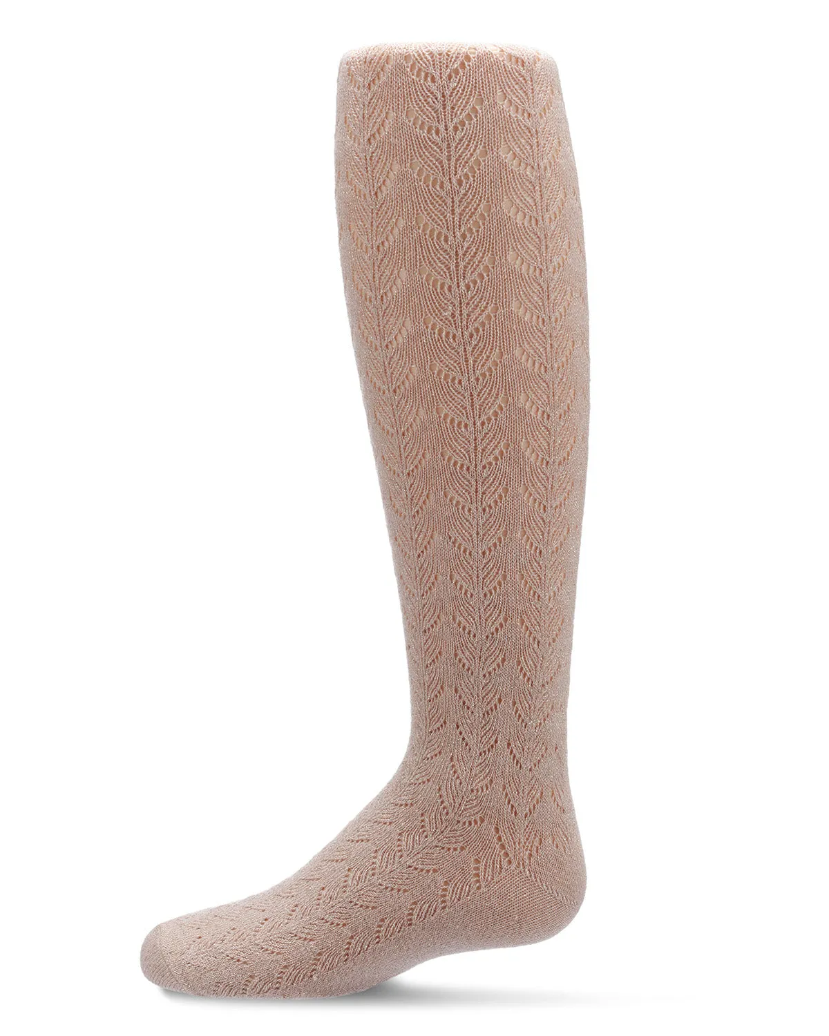 Girls' Shimmer Pointelle Cotton Tights