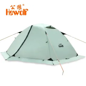 Hewolf - 2 Person Waterproof Camping Tent - Double Layer, 4 Seasons - Perfect for Outdoor Recreation, Hiking, Fishing, and Beach Tours