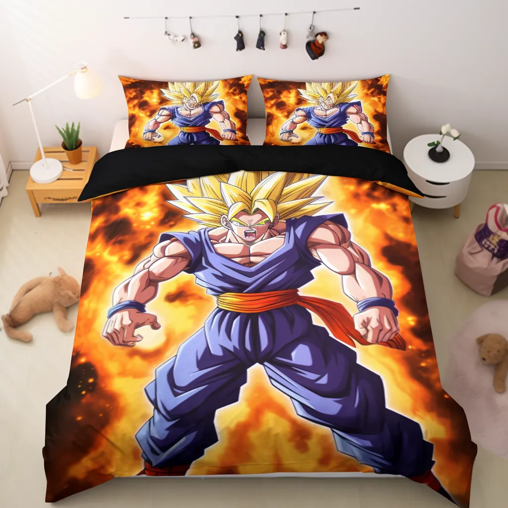 High Quality Sherpa Fleece Blanket for Goku Fans