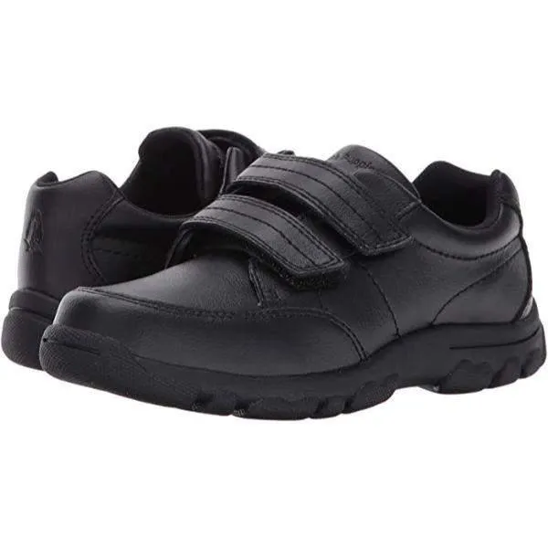 Hush Puppies Jace Black Leather School Uniform Shoes