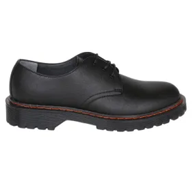 'James' vegan-leather Oxford shoe by Good Guys - black