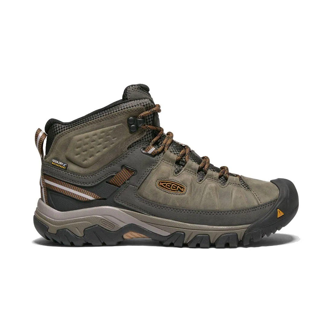 Keen Targhee III Waterproof Mid Hiking Boot - Black Olive / Golden Brown