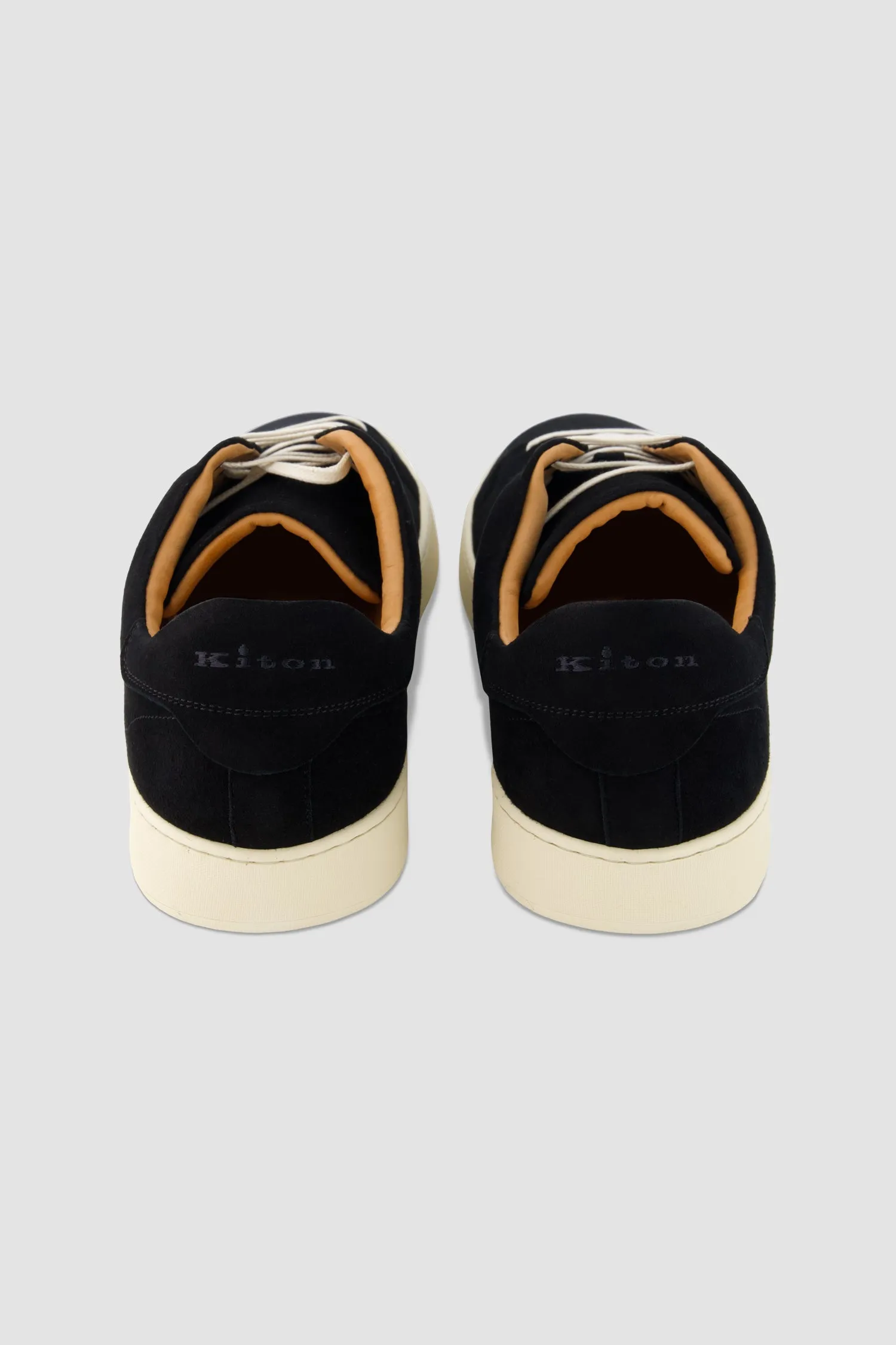 Kiton Black Canvas Sneakers