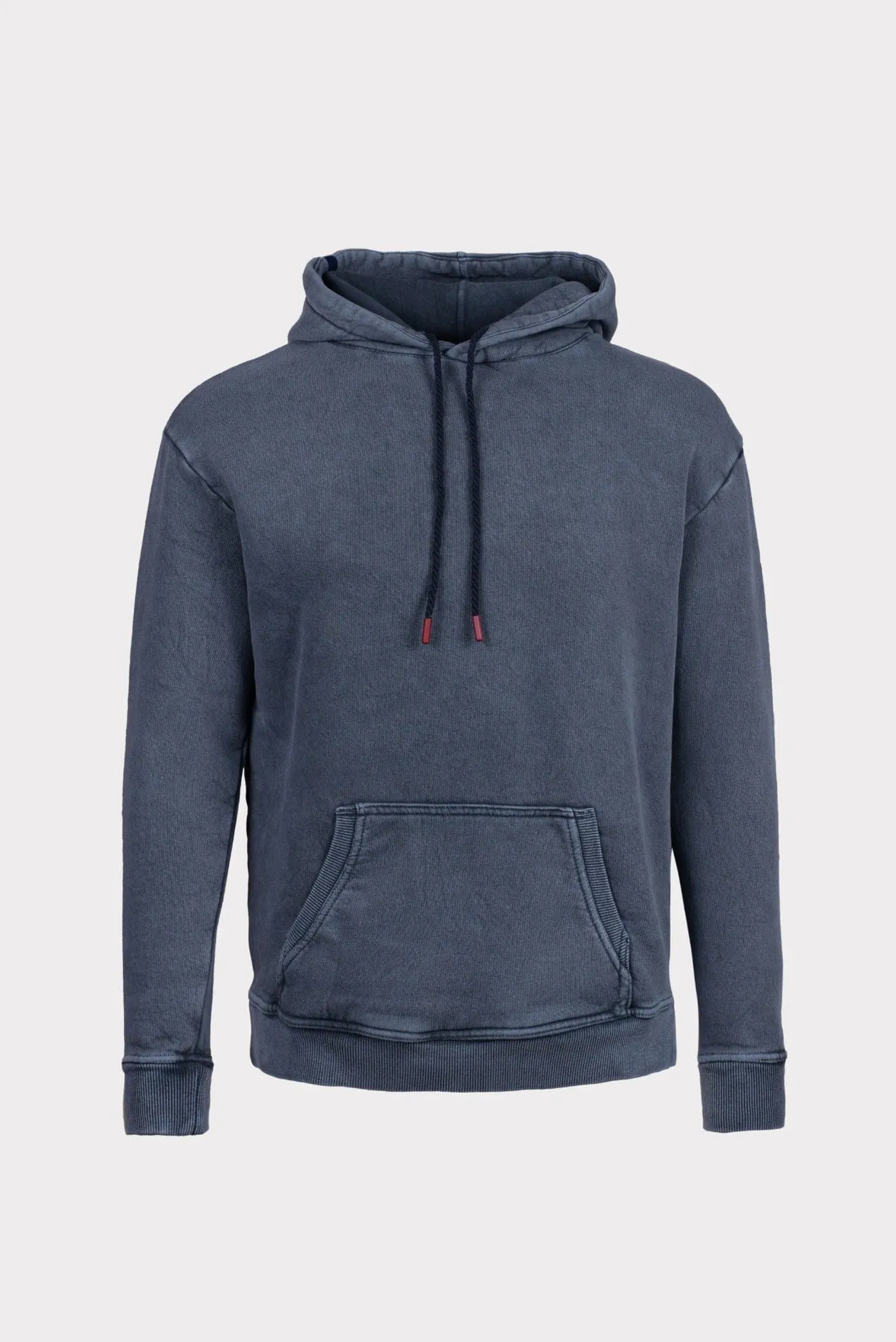 Navy Fleece Acid Wash Hoodie