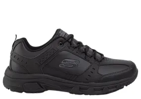 Pantofi sport, barbati, SKECHERS Oak Canyon Redwick, 51896-BBK negru, piele naturala