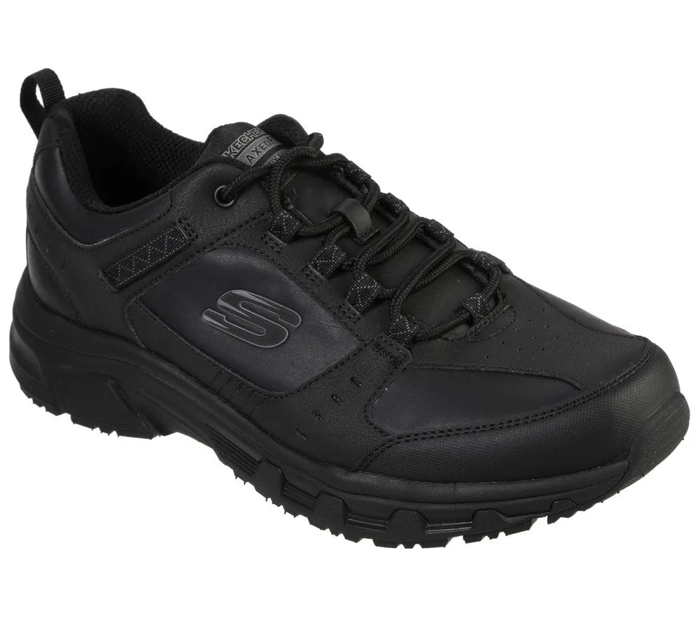 Pantofi sport, barbati, SKECHERS Oak Canyon Redwick, 51896-BBK negru, piele naturala