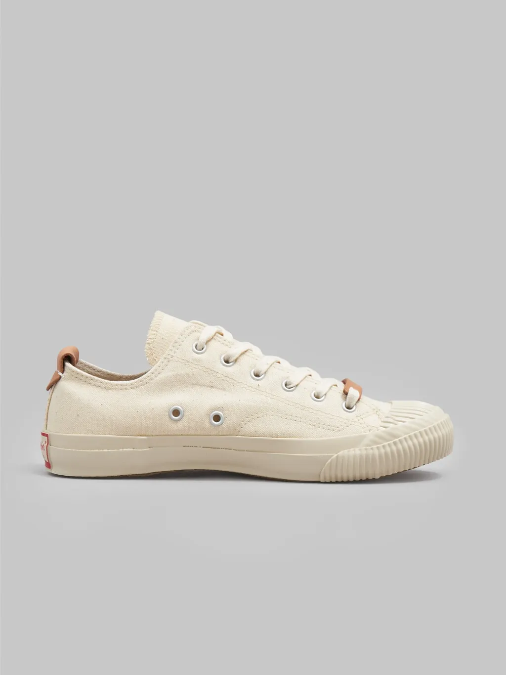 Pras Shellcap Sneakers Low Leather Pull Strap Kinari/Off White