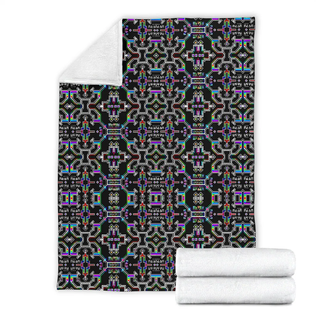 Prismatic Grid Micro Fleece Blanket