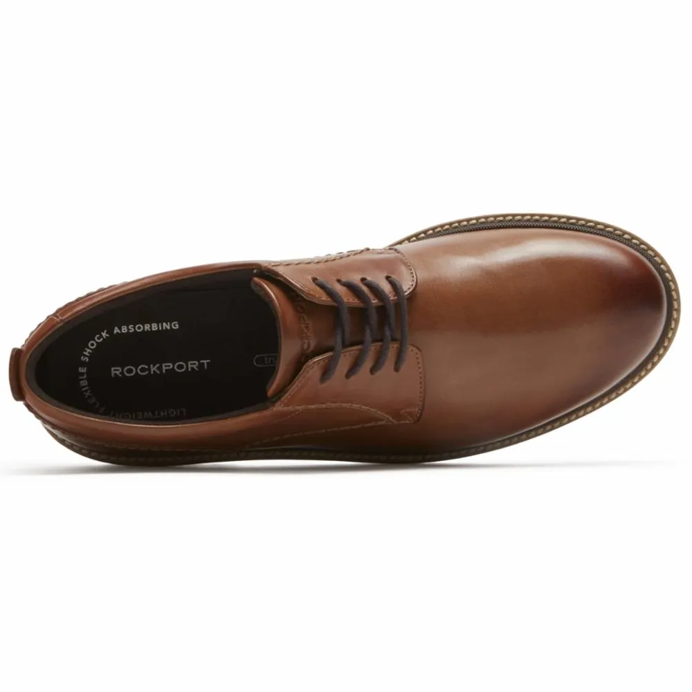 Rockport Men MARSHALL PT OXFORD COGNAC/LEATHER