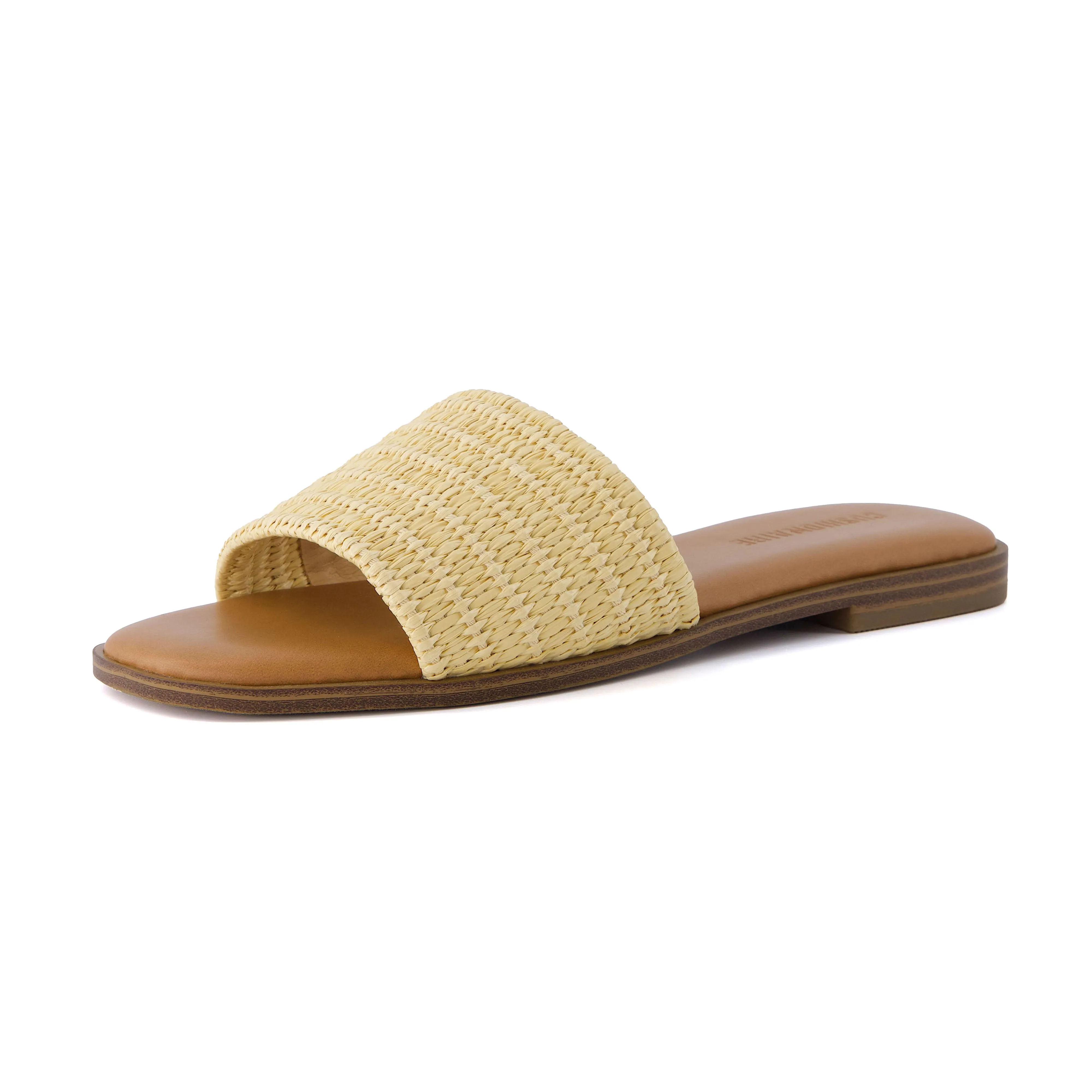 Sesame Raffia Slide Sandal