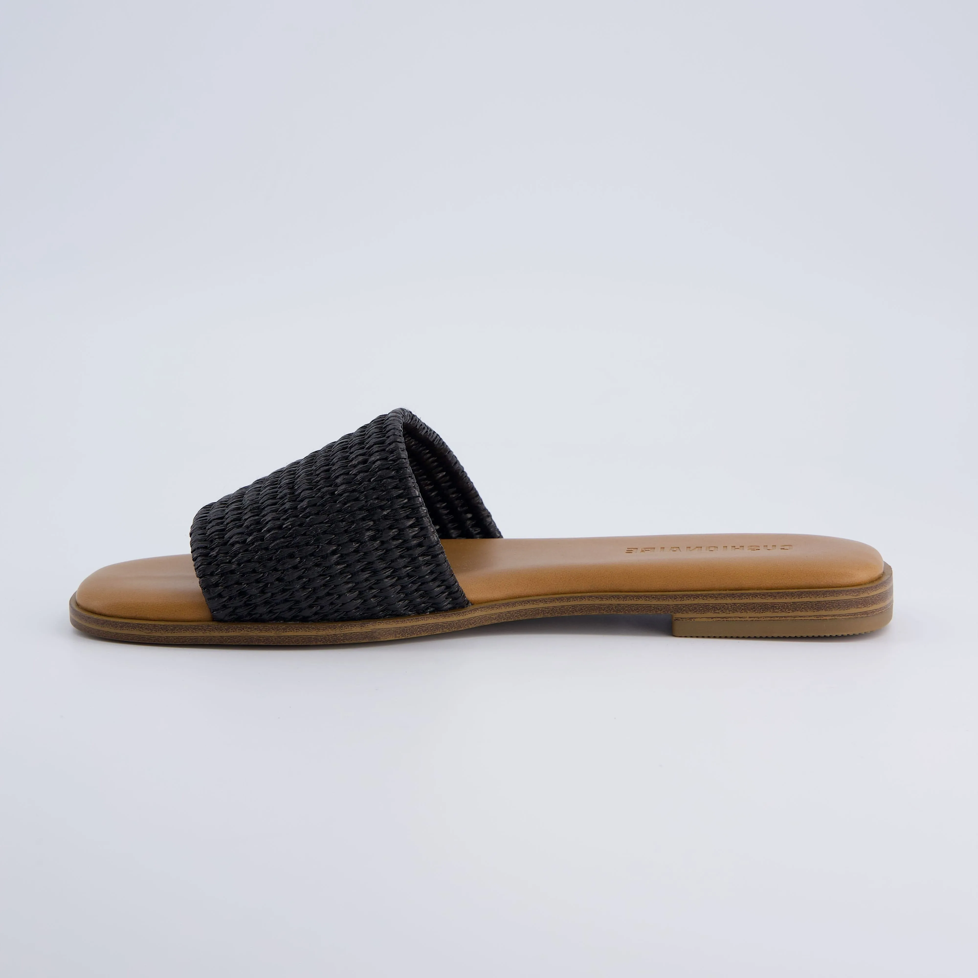 Sesame Raffia Slide Sandal