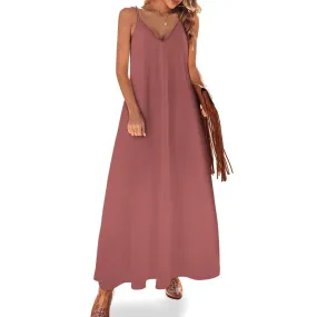 Spaghetti Strap Ankle-Length Dress Long dress Matrix