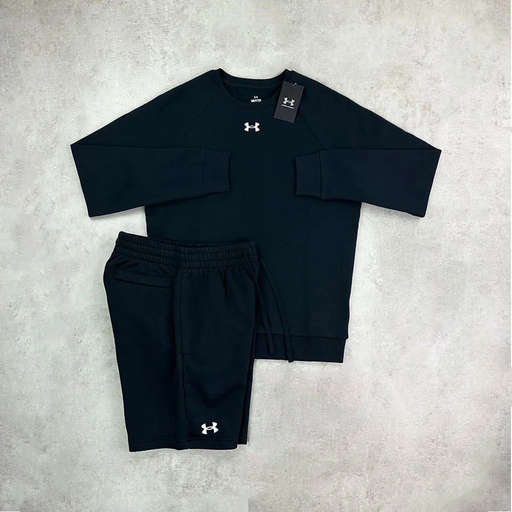 Under Armour Rival Crew Neck/ Shorts Set Black