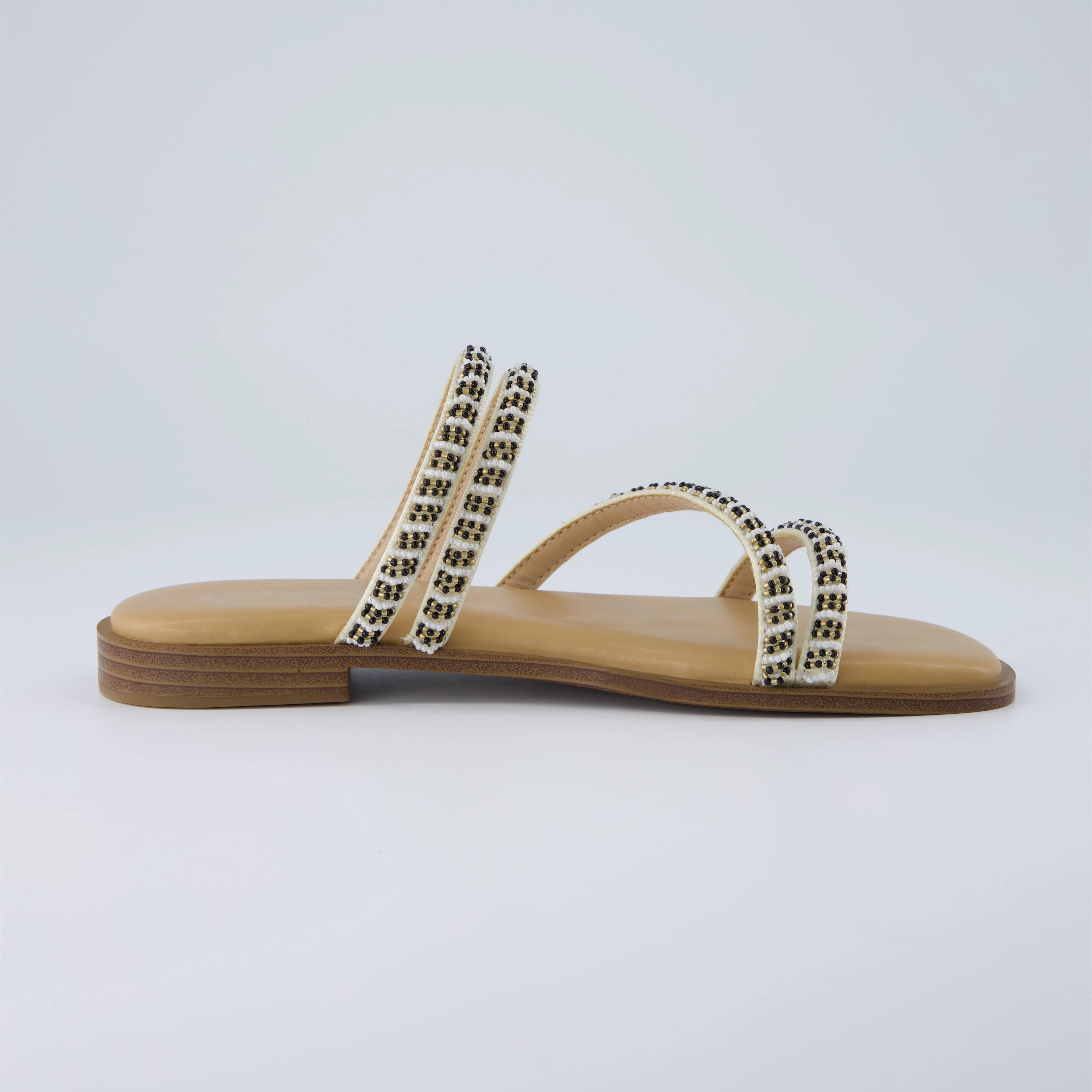 Vivid Beaded Flat Sandal