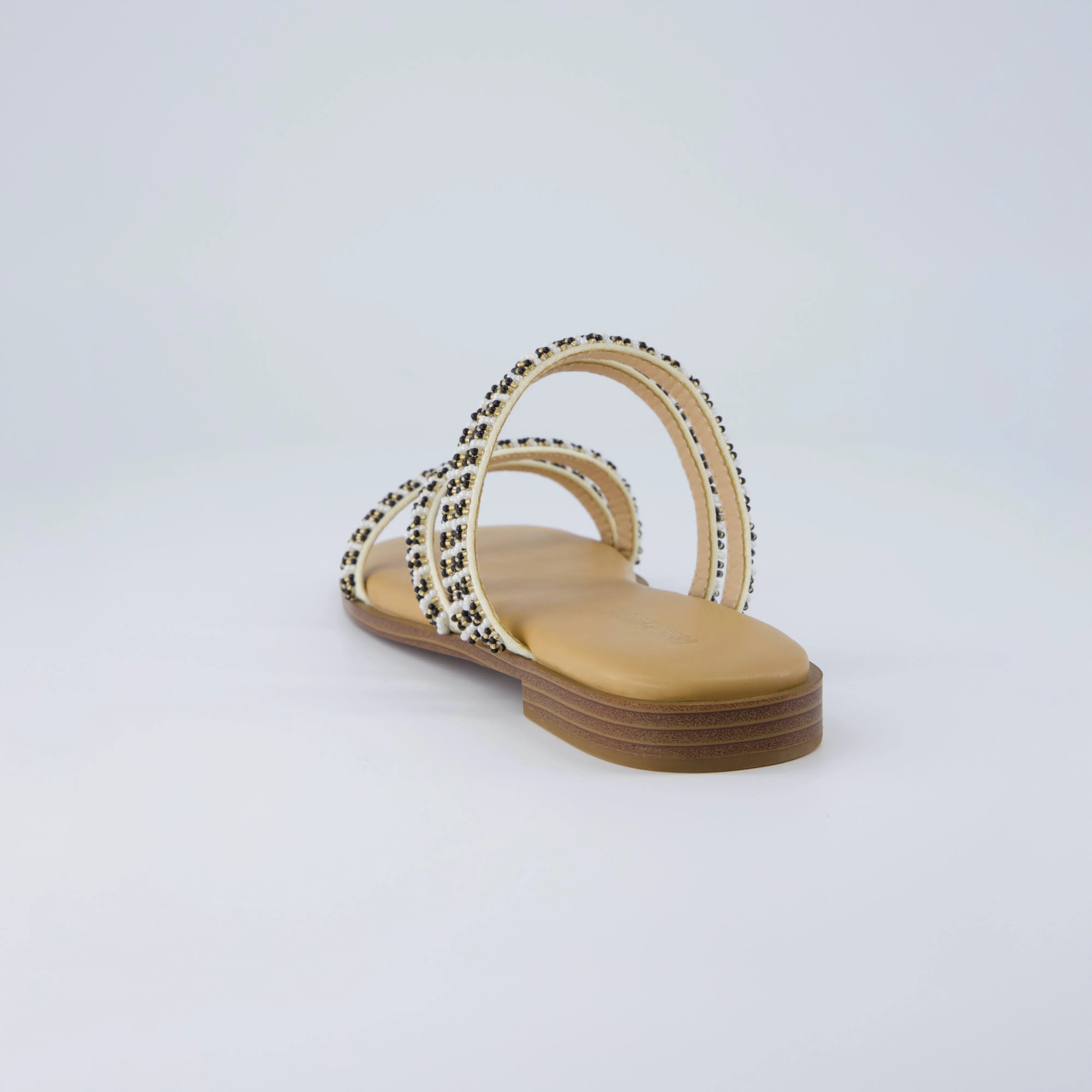 Vivid Beaded Flat Sandal