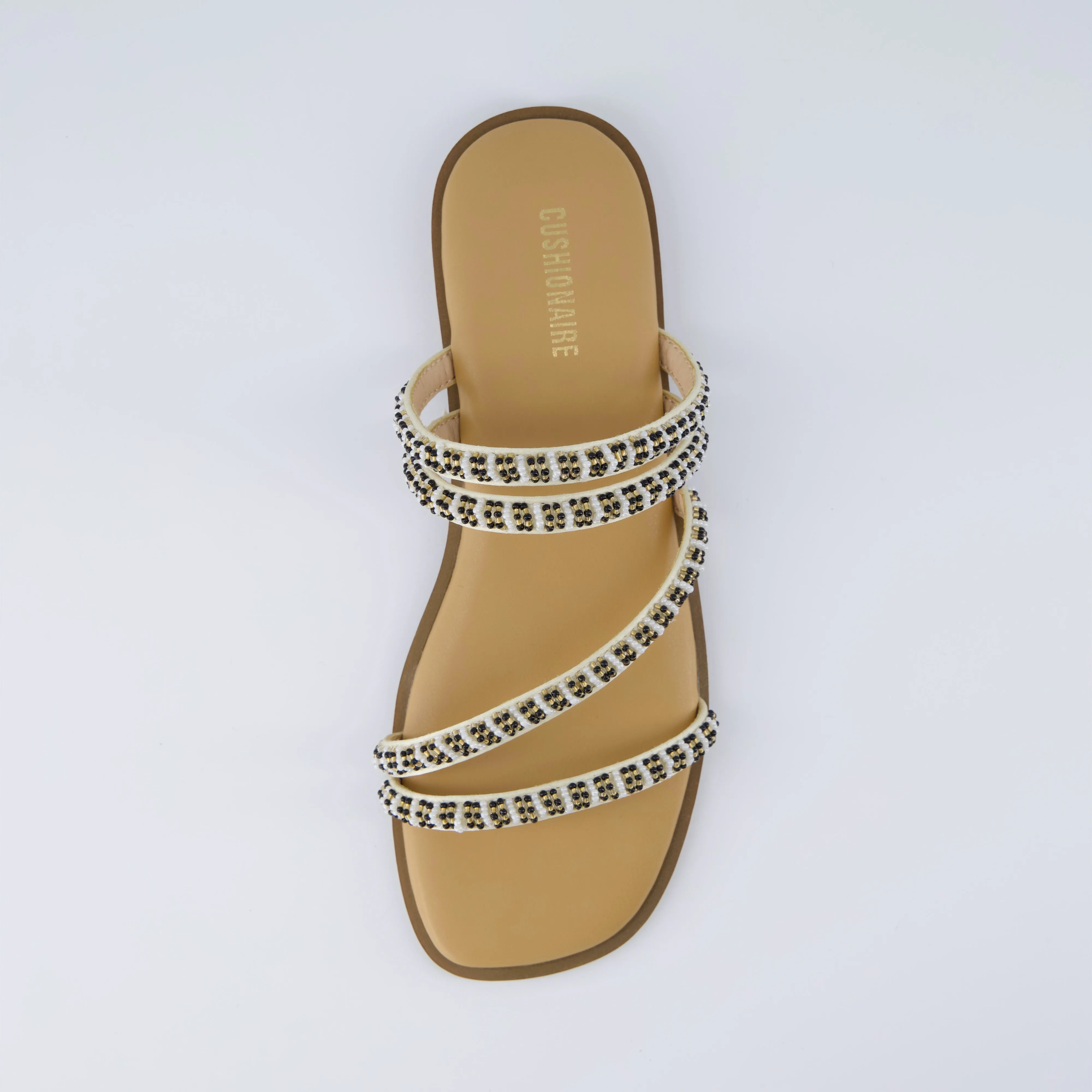 Vivid Beaded Flat Sandal