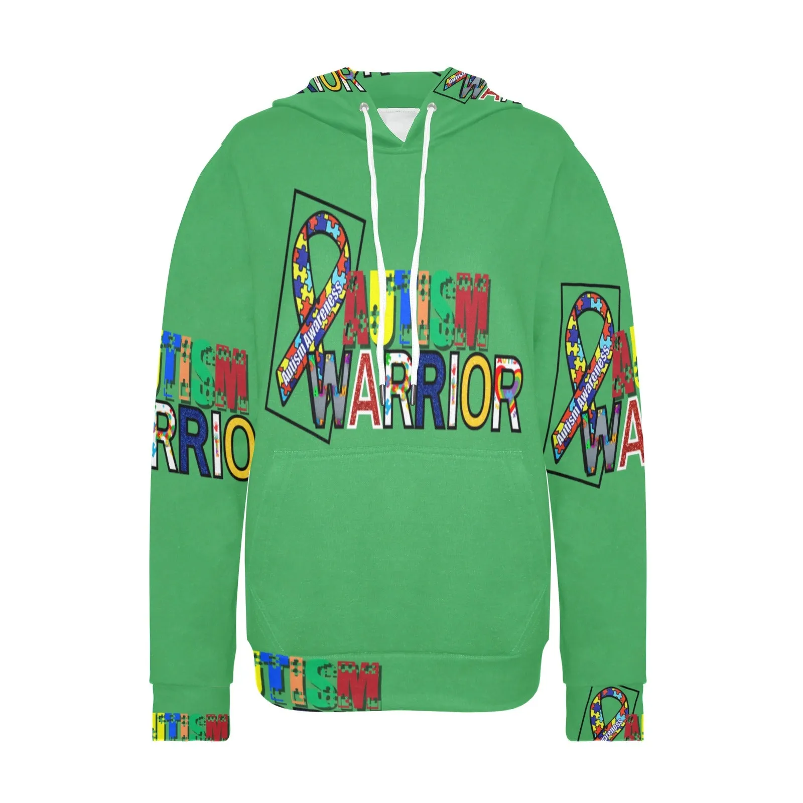 Women's Autism Warrior Fleece Hoodie – All-Over Print