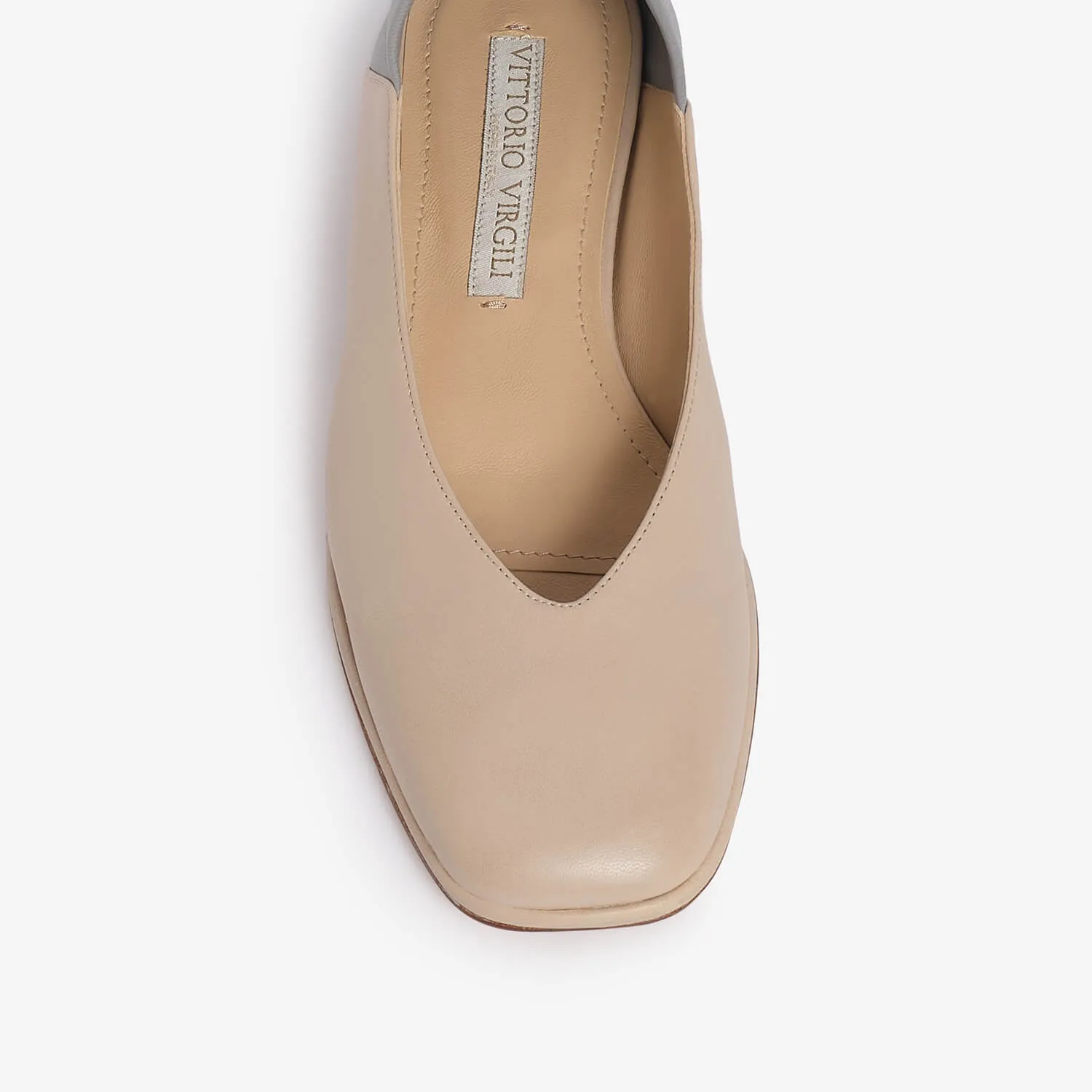 Women's leather ballet flat